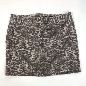 ※ Express 4 Gray Metallic Brocade Mini Skirt